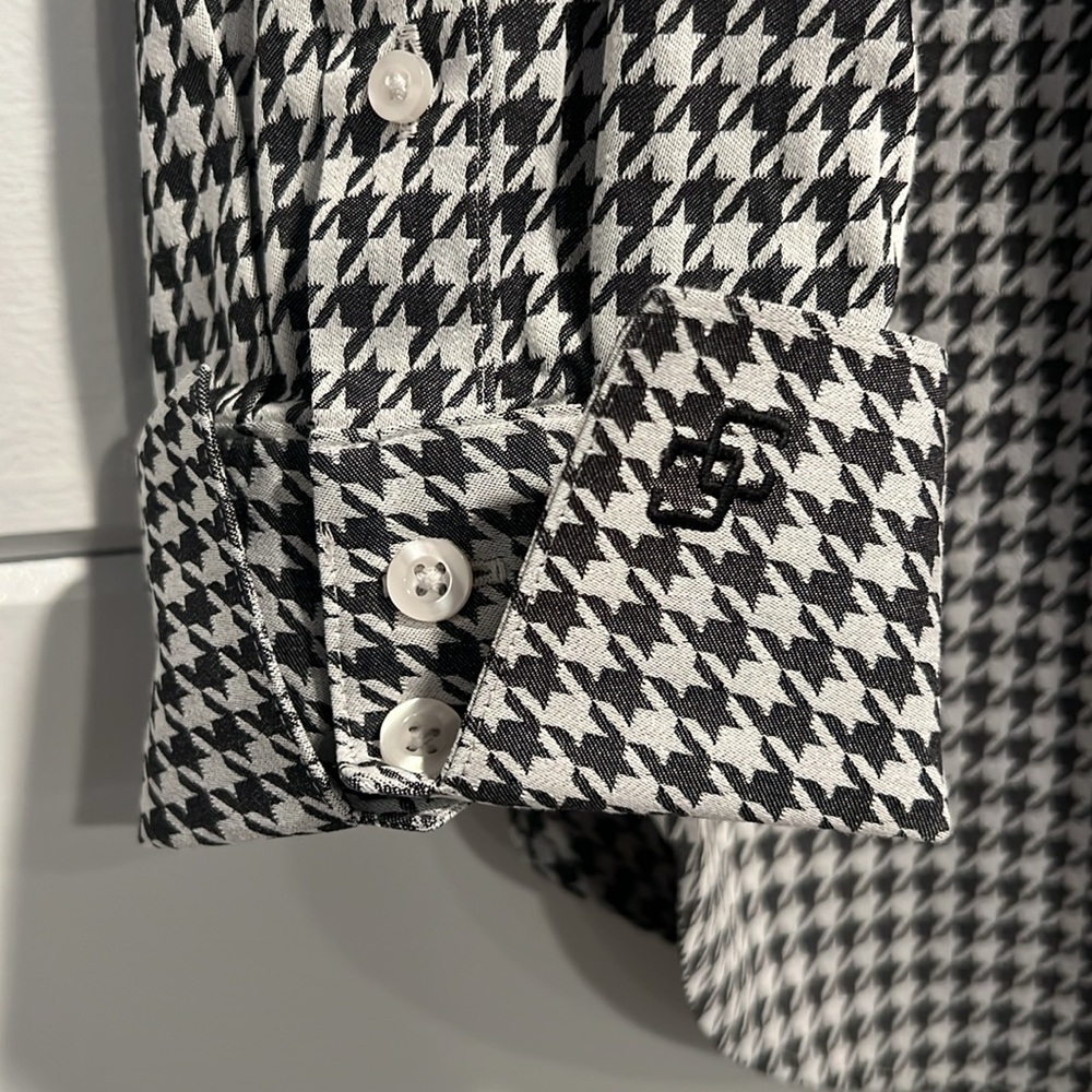 Chico’s houndstooth blouse, size -3 - Picture 7 of 11